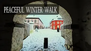 Peaceful Winter Walk in Old Town Fredrikstad, Norway.
