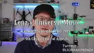 Copyright Fair Use in 2016: Lenz v Universal Music