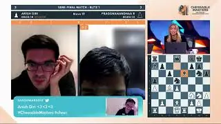 Anish Giri vs Pragg Semi Final Match Blitz 1 CCT Chessable Masters 2022