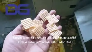 Automatic rice crust chips bugles rolls fried snack food processing line machine wheaten snacks