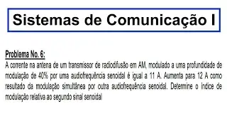 Como determinar o o índice de modulação senoidal de um transmissor de radiodifusão em AM