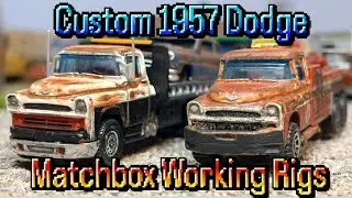 Making a 1957 Dodge Custom Heavy Duty Wrecker Matchbox Working Rigs conversion 1:64 build 