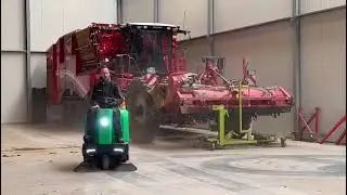 Stahlwerk sw1250 kehrmaschine probefahrt. Veegmachine testrit