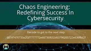 Chaos Engineering Escape Room: Decode