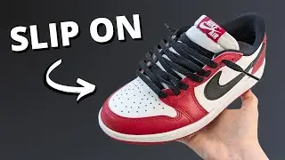 Как зашнуровать кроссовки Nike Air Jordan 1 Low без завязывания шнурков (2 способа!)