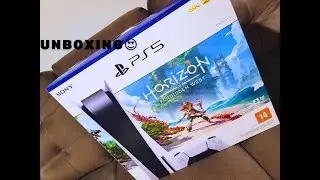 UNBOXING PLAYSTATION 5 BUNDLE HORIZON FORBIDDEN WEST | *t&ocirc; muito feliz*