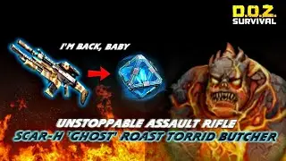 SCAR-H 'GHOST' RICKROLLING TORRID BUTCHER TOO FAST!! (BURNED RESTAURANT) - Dawn of Zombies Survival