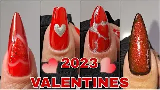Easy RED Nail Art Designs for &hearts;️Valentines Day 2023 - Suitable Nail Art for Long and Short Nails