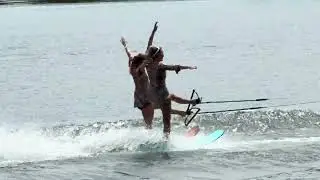 Marlee Cook & Becky Fox / 2025 Southern Regional Show Ski Championships / 180 Swivel Pairs