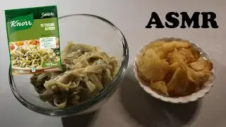 KNORR SIDEKICKS FETTUCCINE ALFREDO, KETTLE COOKED POTATO CHIPS & PINEAPPLE ORANGE JUICE ASMR MUKBANG