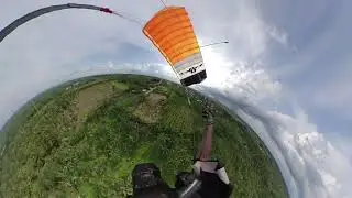 First parachute landings exactly on the equator line