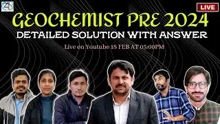 GEOCHEMIST PRE 2024 | DETAILED SOLUTION WITH ANSWER | CHEMISTRY FOR YOU