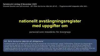 Nyhetsrytm 8 Nov 2025&bull; Svenske boxaren vann p&aring; knockout&bull; KD: &Auml;ldre ska kunna v&auml;lja k&ouml;n&bull; Kraschen