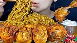 Eating KFC SPICY LEGS 🍗 Spicy Maggi noodles 🍜