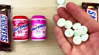 حلوى قوس قزح وسنيكرز | حفلة قرمشة بصرية ملونة 🌈🍫