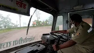 KASHEDI GHAT : FULL JOURNEY : MSRTC SEMI LUXURY HIRKANI ST BUS CABIN RIDE
