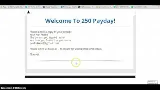 Thank You For Your Purchase of the 250 Payday Program