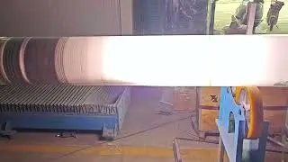 Ceramic coating sprayed on the inner wall of large glass tube