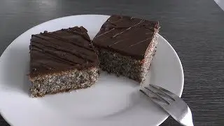 Leckerer, saftiger Mohnkuchen