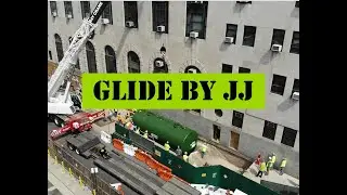 Replacement of 20,000 gallon oil tank Brooklyn New York - drone view GlideByJJ