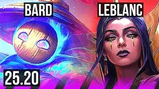 BARD & Syndra vs LEBLANC & Ziggs (SUP) | 5/2/10 | EUW Master | 25.20