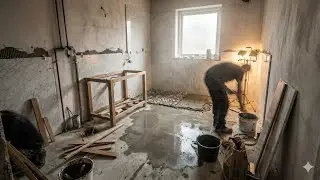 Luxury Bathroom Renovation Transformation | Concrete to Spa-Style Interior ✨