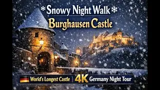 Snowy Night Walk at Burghausen Castle 🇩🇪 | 1051m World&rsquo;s Longest Castle | #bayern #germany #travel 