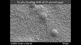 [Materials] In-situ heating SEM of Zn plated layer