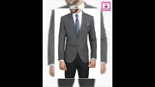 MANQ Men's Slim Fit Formal/Party Blazer Grey, Formal Blazer