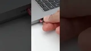 Inserting a micro SD card into the micro SD slot provided on this laptop model #shorts