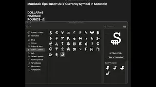 MacBook Tips: Insert ANY Currency Symbol in Seconds!
