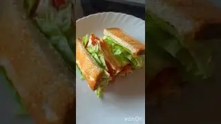 Healthy and Tasty Chicken Salami Sandwich #food #viralvideo#shorts