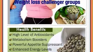 Weight loss green coffee beans and healthy food