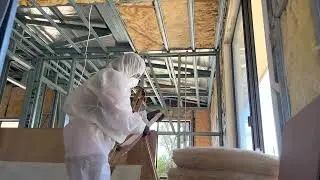 Inexperienced Woman Installing Ceiling Insulation - Batts Part 1 | Owner Builder Australia | DIY