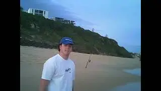 Dave catching salmon and sharks at Nobby&rsquo;s and Bar beach. Bait; squid and mullet.