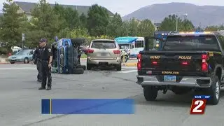 No One Hurt In Rollover Crash Near South Meadows Parkway