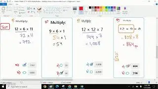 Math, Grade 5, January 27, Multiplication