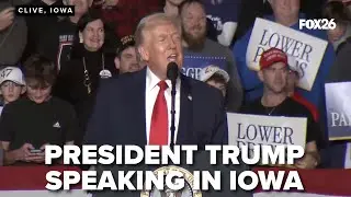 President Donald  Trump is speaking in Clive, Iowa