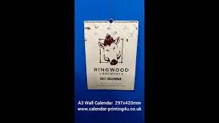 A3 Wall Calendar for year 2019-2020