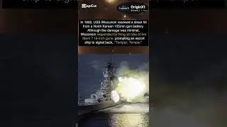 USS Wisconsin received a direct hit #history #shorts #war #ussiowa