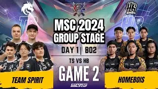TS VS HB | TEAM SPIRIT vs HOMEBOIS GAME 2 | DAY 1 | MLBB MSC 2024 x EWC Group Stage | (ENG)