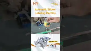 🎬  Automatic Round Bottles Sticker Labeling Machine for Herbicida 🛒 HYTB- 150S #fillingmachine