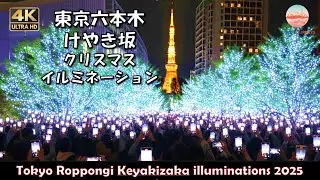 【2025年最新】東京イルミネーション　六本木けやき坂　クリスマスイルミネーション　Tokyo Roppongi illuminations