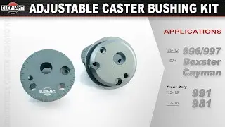 Adjustable Caster Bushing Kit for Porsche 996, 997, 991, Boxster and Cayman Elephant Racing