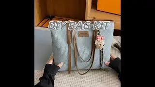 DIY PU Leather Tote Bag Kit, Beginner Hand-Sewn Project
