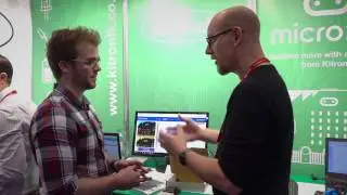 Kitronik doing a demo of the Microbit Inventors Kit