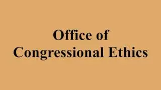 Office of Congressional Ethics