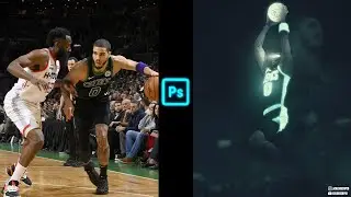 Sports Design | Jayson Tatum Glow | Photoshop Design Breakdown | Speedart | Cal So Scoped
