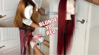 HOW TO DYE A WIG RED | LOREAL HI-COLOR HIGHLIGHTS IN RED/MAGENTA
