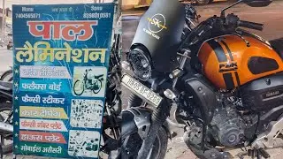 YAMAHA FZX पर बदलवाई लेमिनेशन || Monu Pal Lamination || Sk Rider Vlogs
